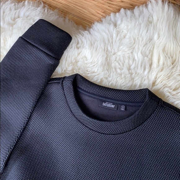 Kate Spade Saturday Mesh Sweatshirt Small Black - Picture 1 of 8